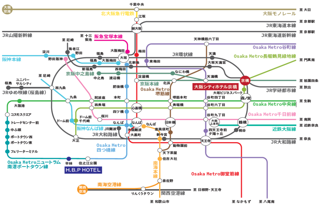 大阪市内路線図